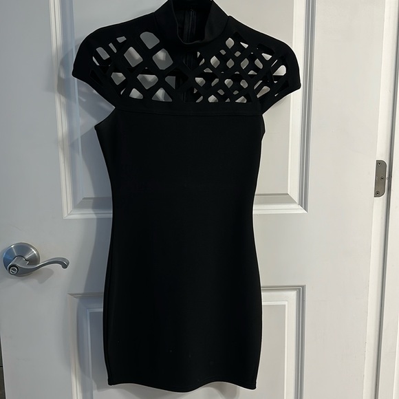 Bianca - Caged High Neck Mini Dress - Picture 1 of 4